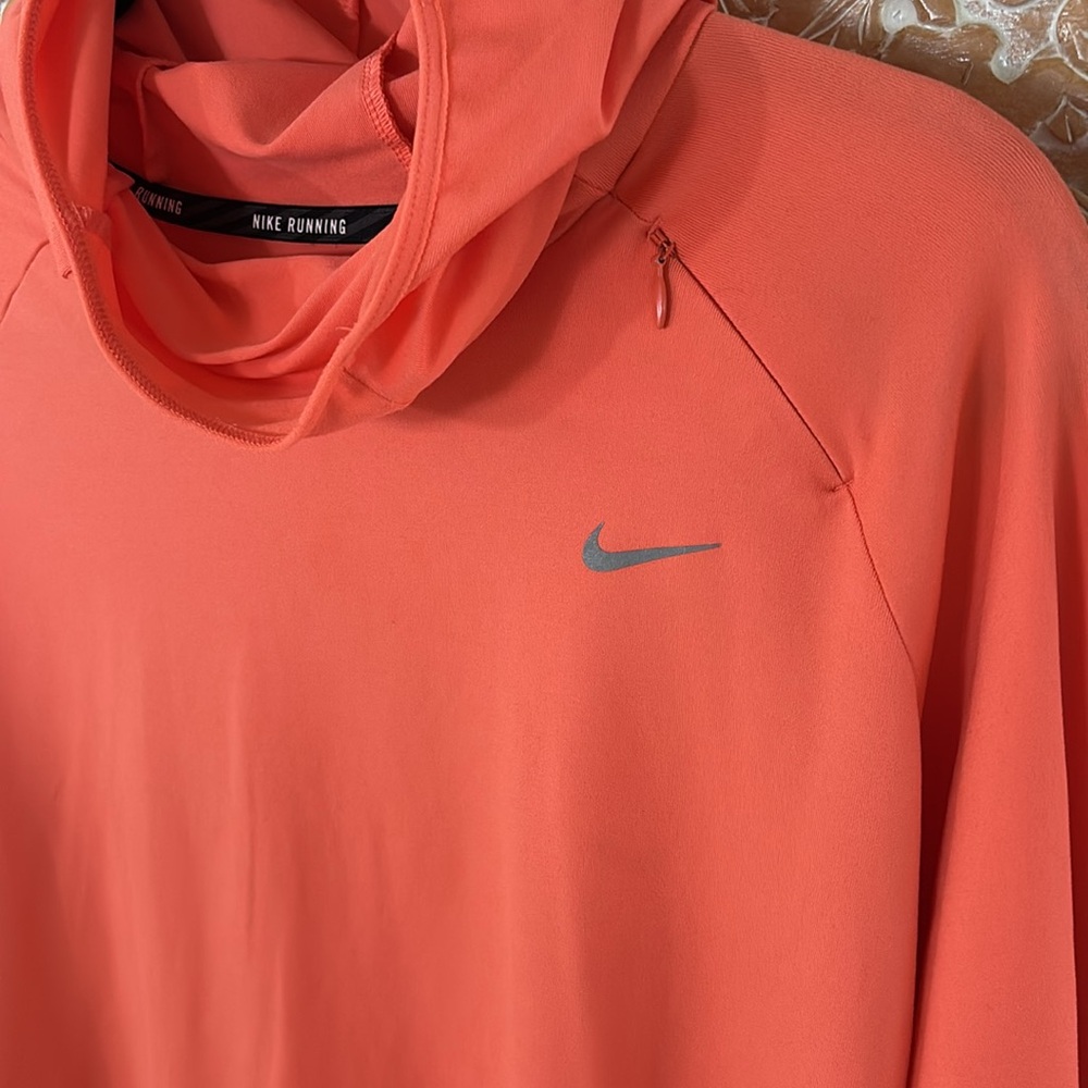 Nike Dri-Fit, Vibrant Orange Run/Walk Hoodie. - Picture 3 of 7